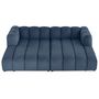 Voir la diapositive 4 : LISA DESIGN Debbie - canapé modulable droit 3 places avec double méridienne - assise profonde - en tissu texturé