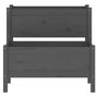 Voir la diapositive 4 : VIDAXL Jardiniere Gris 84,5x84x75 cm Bois massif de pin