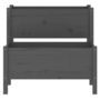 Voir la diapositive 4 : VIDAXL Jardiniere Gris 84,5x84x75 cm Bois massif de pin