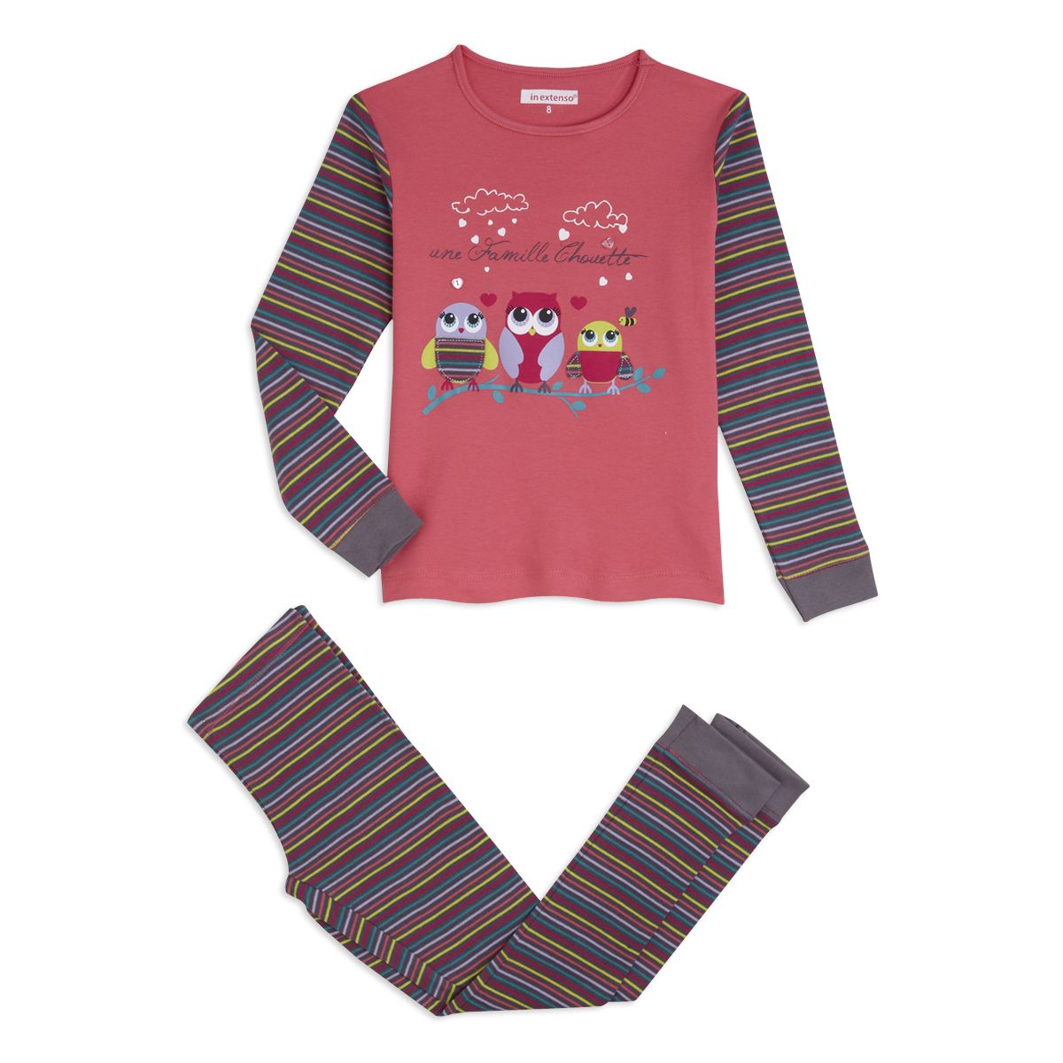 IN EXTENSO Pyjama fantaisie en coton fille du 2 au 8 ans 