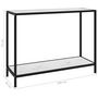 Voir la diapositive 6 : VIDAXL Table console Blanc 100x35x75 cm Verre trempe