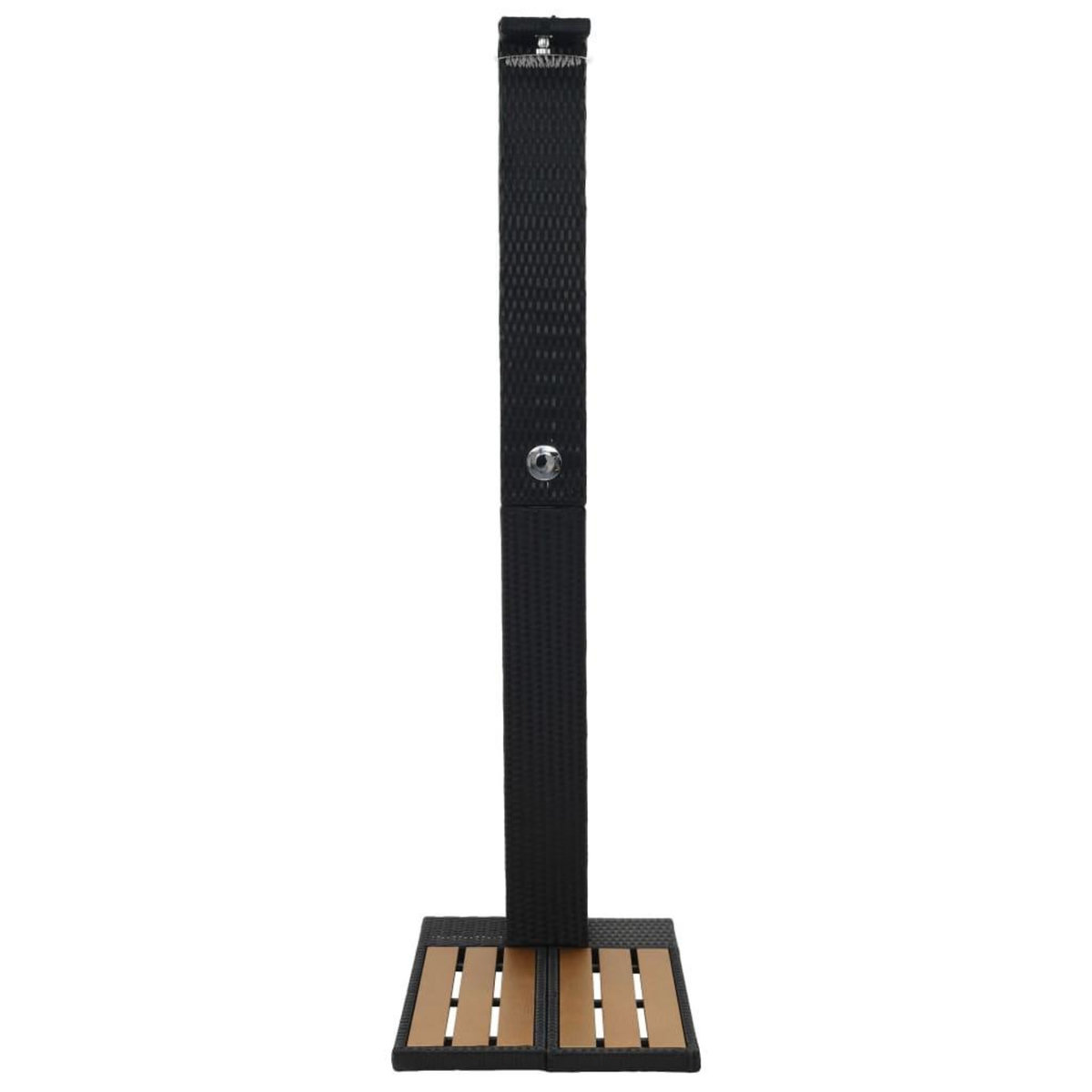 VIDAXL Douche de jardin resine tressee WPC