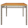 Voir la diapositive 5 : VIDAXL Table de jardin gris 180x90x75 cm resine tressee et bois acacia