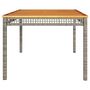 Voir la diapositive 5 : VIDAXL Table de jardin gris 180x90x75 cm resine tressee et bois acacia