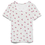 Vero Moda T Shirt  Femme Vero Moda Cerises. Coloris disponibles : Blanc