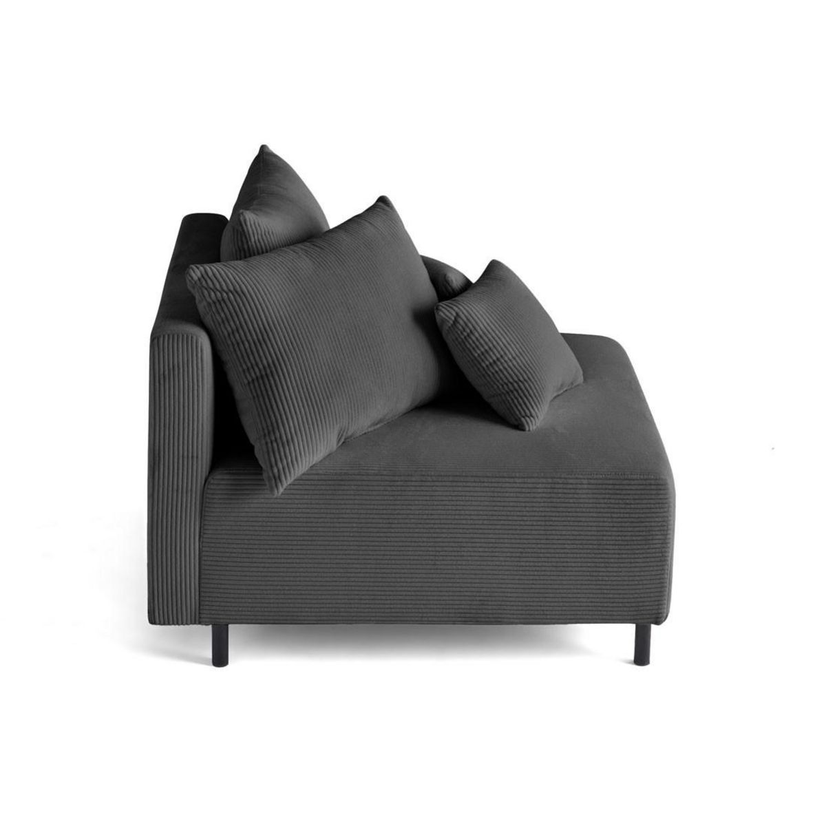 LISA DESIGN Edinburg - module d'assise sans accoudoirs - en velours côtelé