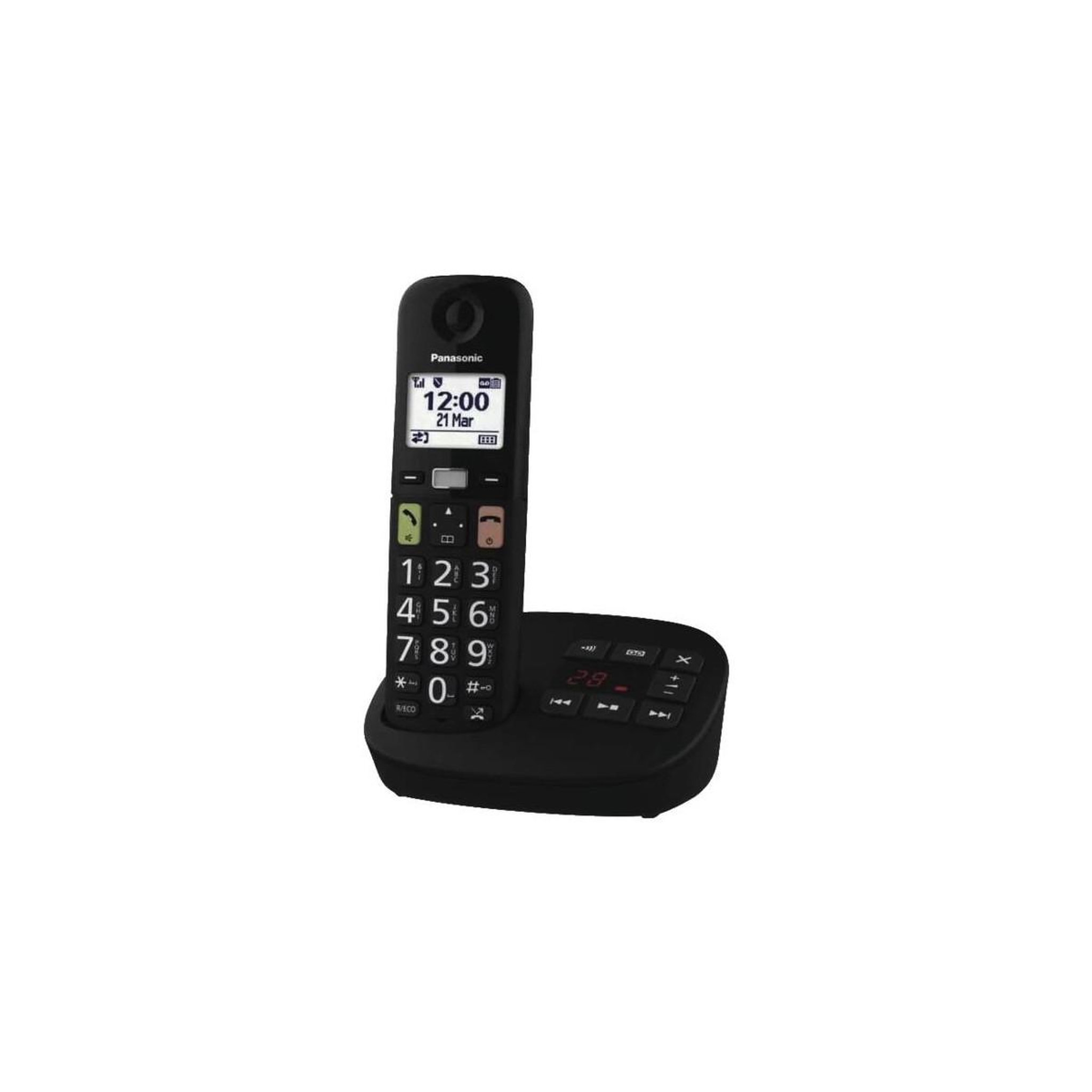 Voir la diapositive 2 : PANASONIC Téléphone sans fil KX-TGU130EXB