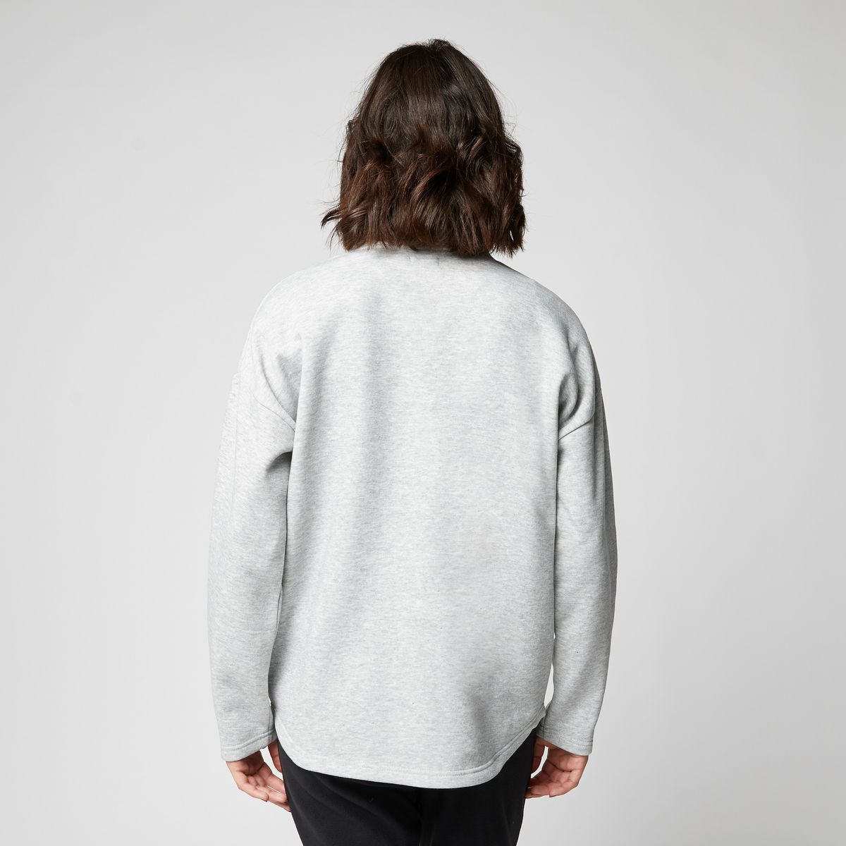 INEXTENSOSPORT Sweat de sport col montant gris chiné femme