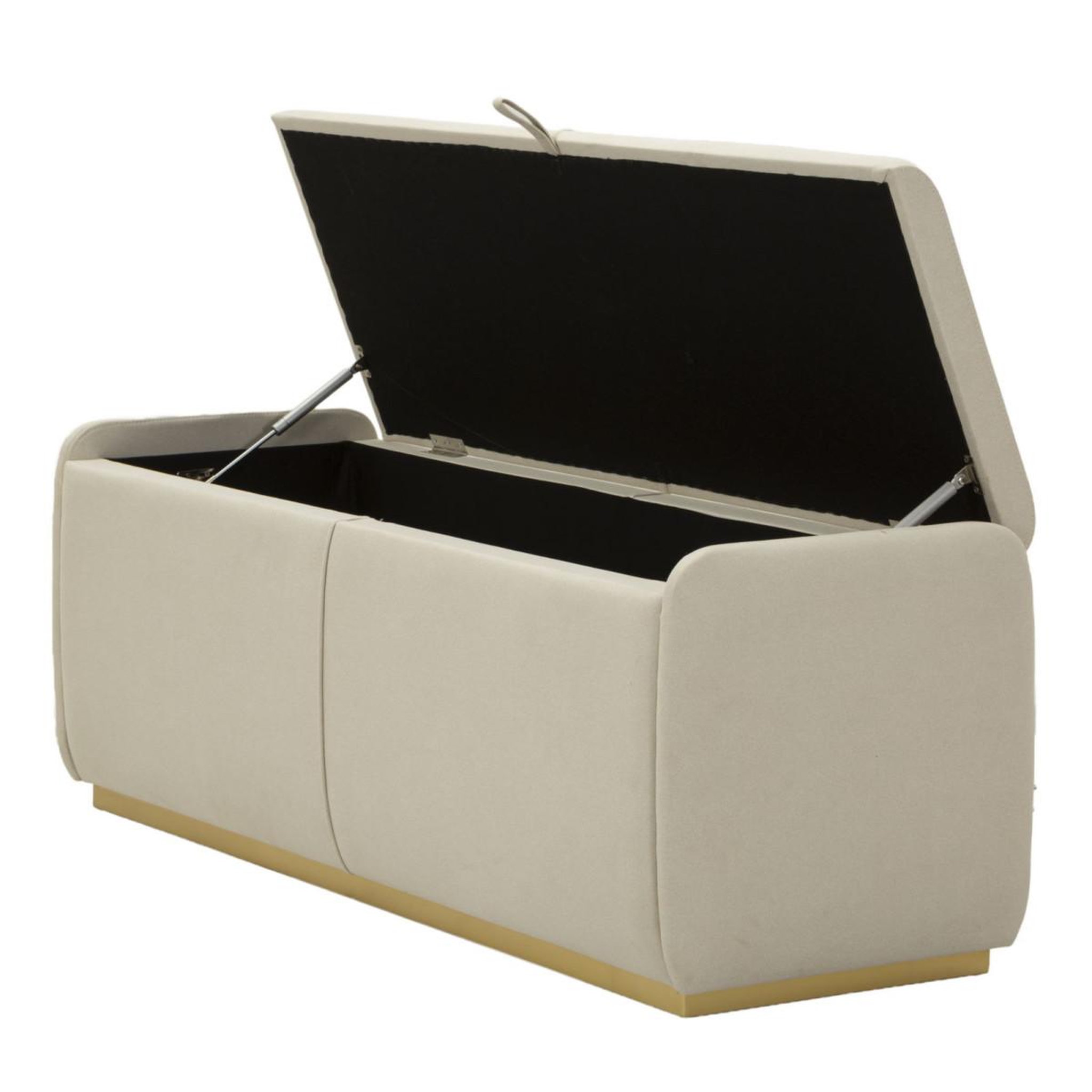 Voir la diapositive 3 : Paris Prix Banc coffre design  beauty  130cm crème