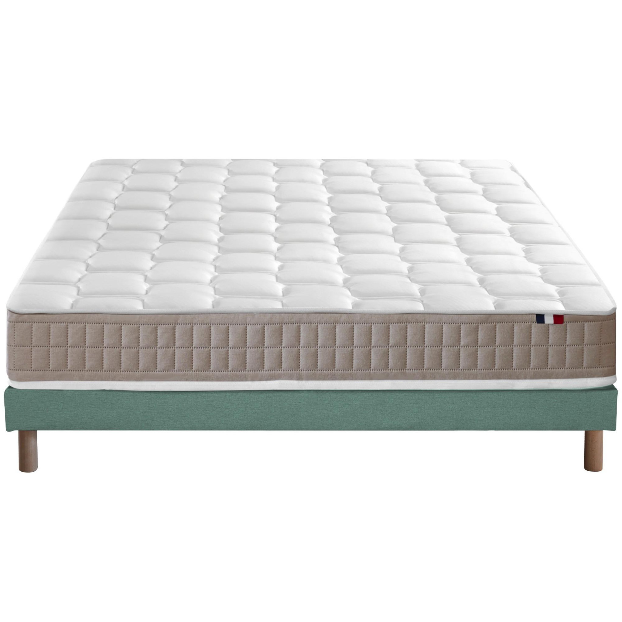 Voir la diapositive 1 : IDLITERIE Ensemble Matelas 100% latex 5 zones ORIGINEL + Sommier - Spécial Dos Sensible - Fabriqué en France