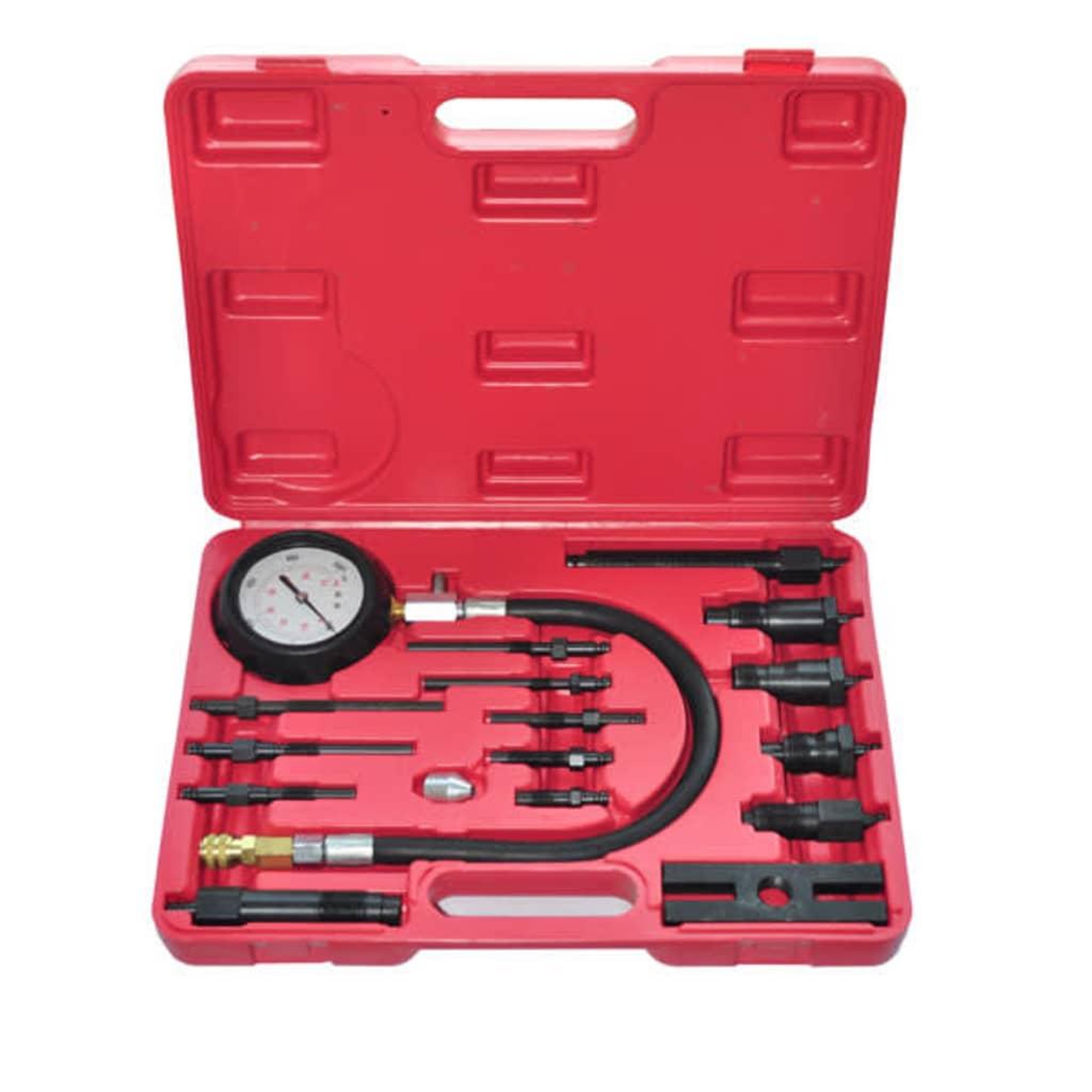 VIDAXL Kit de testeur de compression de moteur diesel 17 pcs
