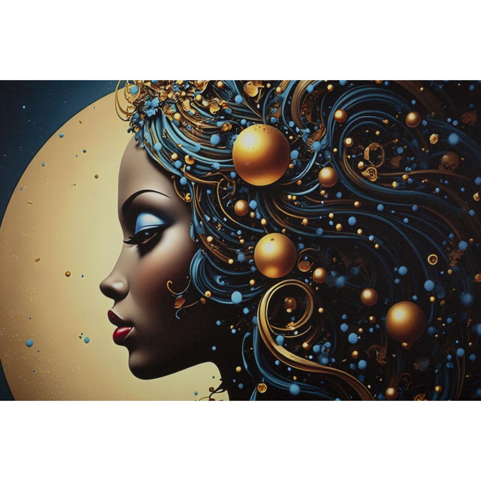 Voir la diapositive 4 : Paris Prix Tableau imprimé à led  minerva ii  60x90cm multicolore