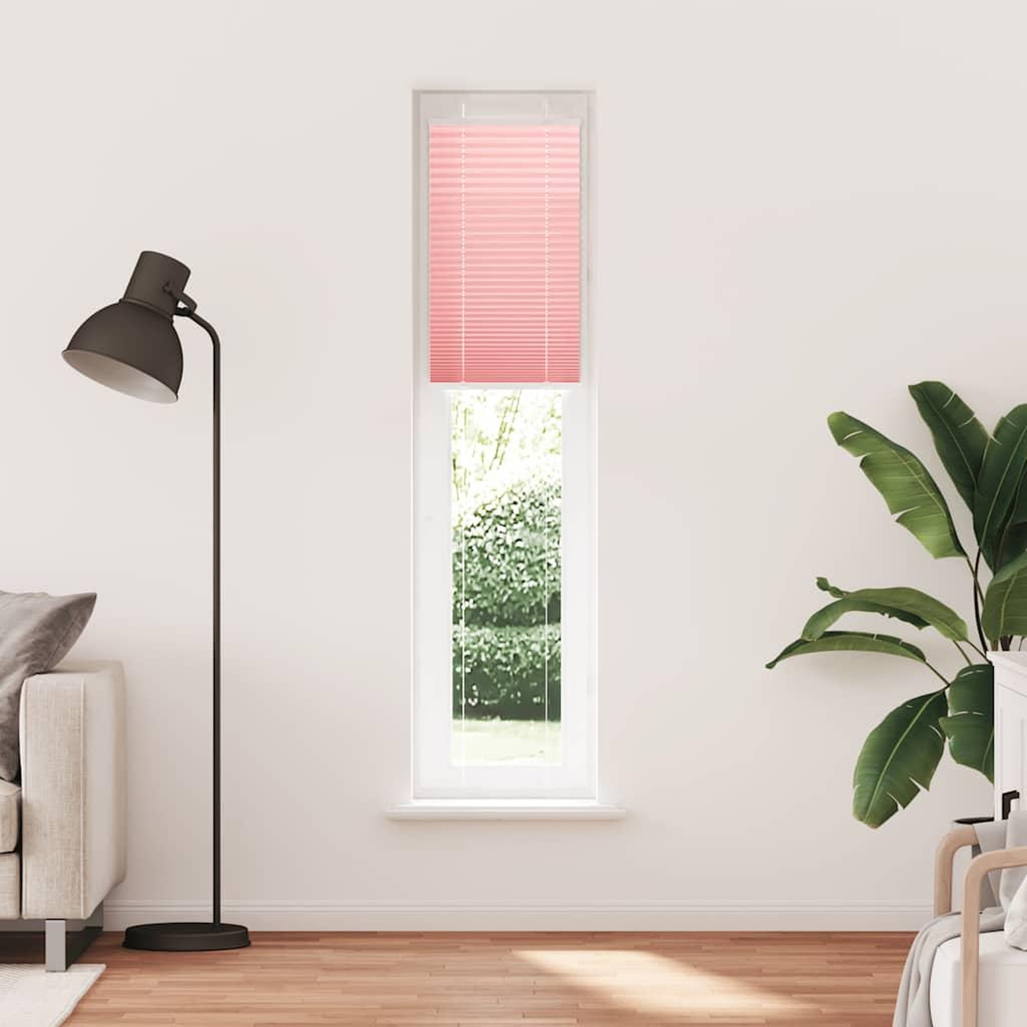 Voir la diapositive 2 : VIDAXL Store plisse rose 50x200 cm largeur du tissu 49,4 cm polyester
