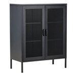 Paris Prix Buffet 2 Portes en Métal  Misha  101cm Noir