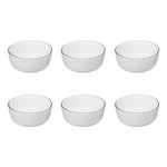 SECRET DE GOURMET Lot de 6 Bols en Porcelaine  Sublima  15cm Blanc