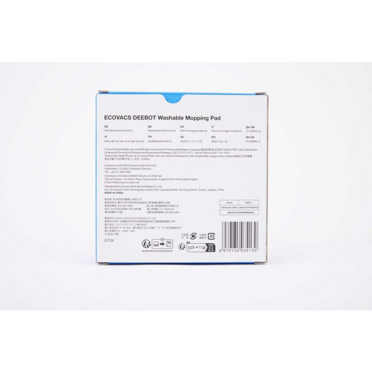 ECOVACS Lingettes et serpillères pour Deebot N30 Pro Omni