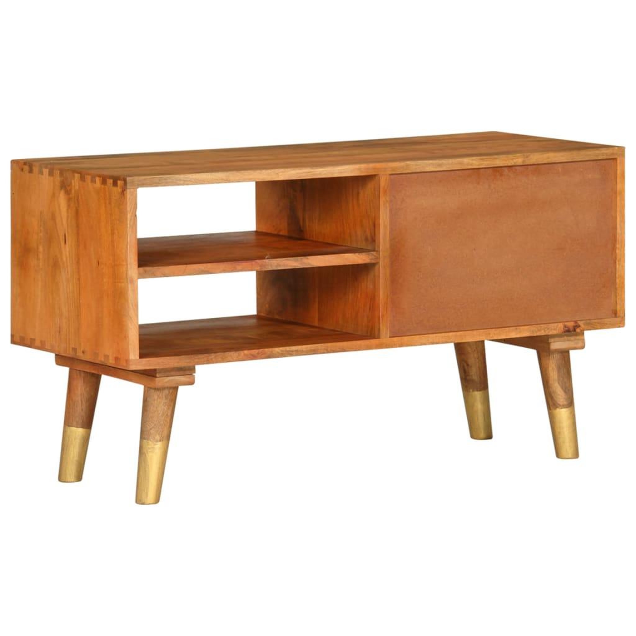 Voir la diapositive 4 : VIDAXL Meuble tv 85x35x47 cm bois massif de manguier