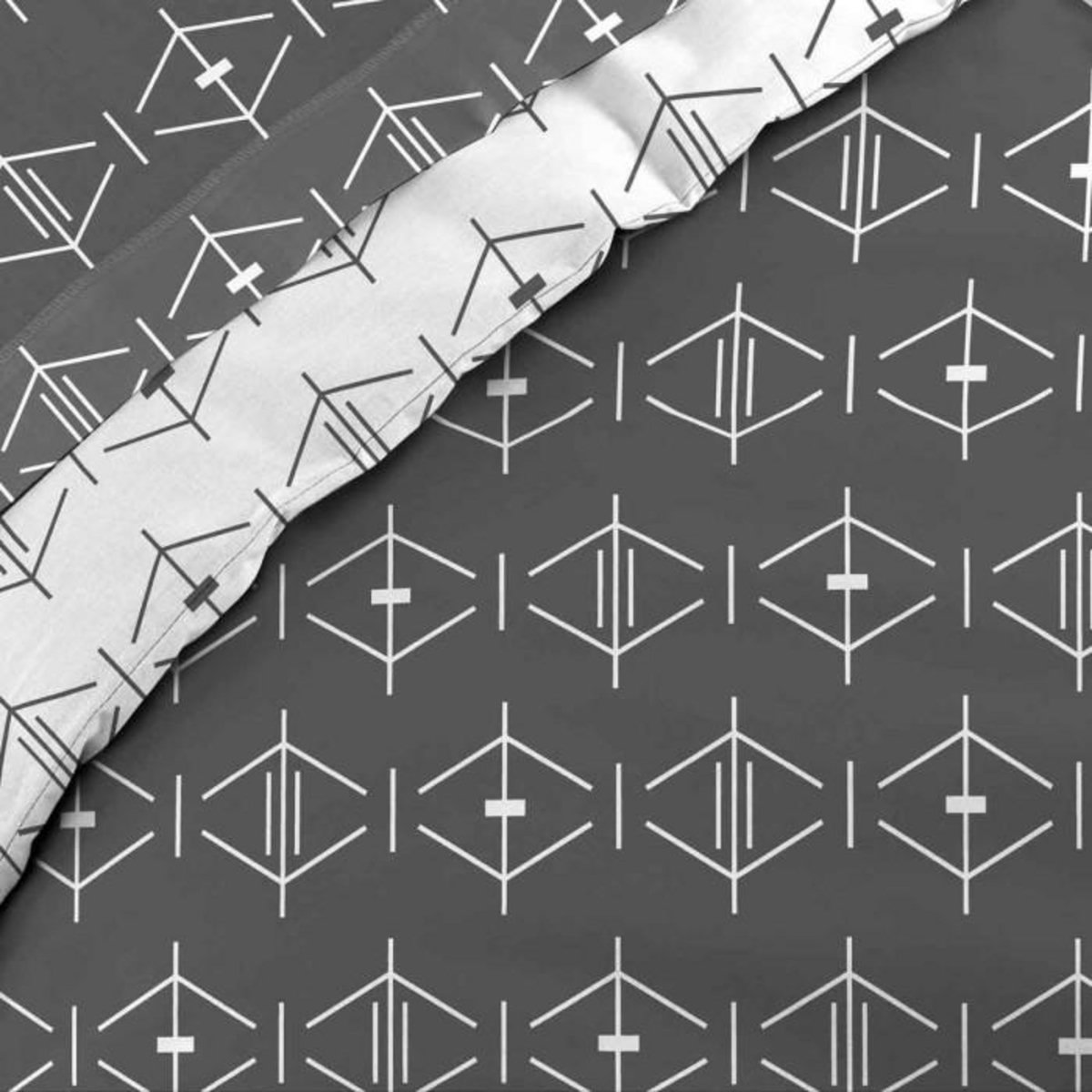 Paris Prix Housse de Couette  Aristide  140x200cm Anthracite