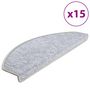 Voir la diapositive 2 : VIDAXL Tapis d'escalier 15 pcs Gris clair 65 x 24 x 4 cm