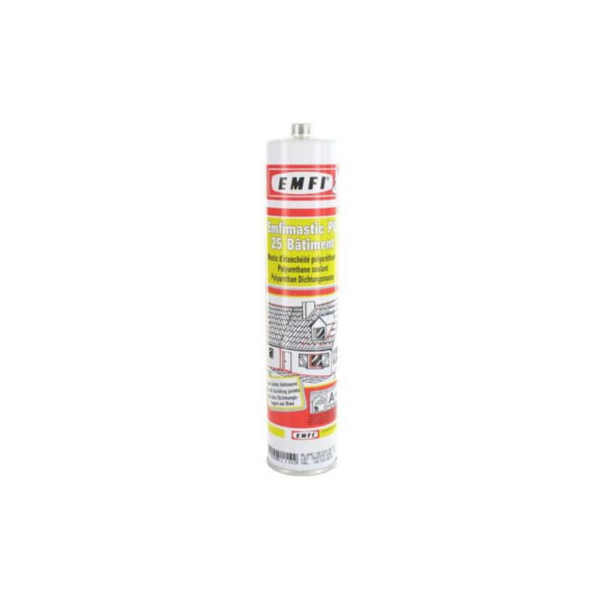 EMFI Mastic polyuréthanne blanc EMFI PU 25 bâtiment 300ml