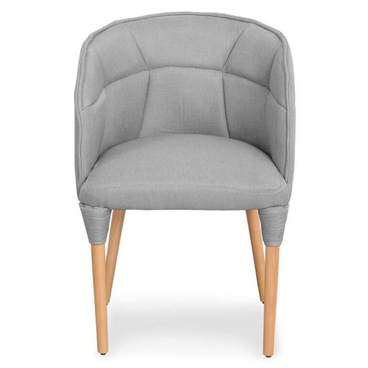 Paris Prix Chaise Design en Tissu  Daniel  82cm Gris Clair