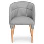 Voir la diapositive 2 : Paris Prix Chaise Design en Tissu  Daniel  82cm Gris Clair