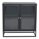 Paris Prix Vitrine 2 Portes  Bakal  85cm Noir