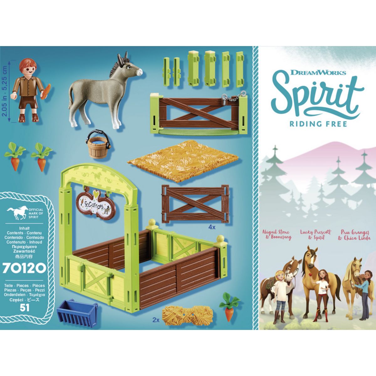 PLAYMOBIL 70120 - Spirit - La Mèche et Monsieur Carotte avec box