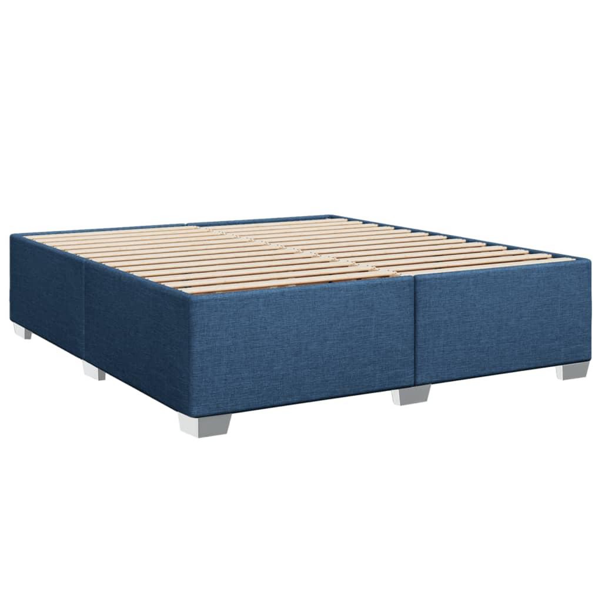 Voir la diapositive 3 : VIDAXL Cadre de lit sans matelas bleu 180x200 cm tissu