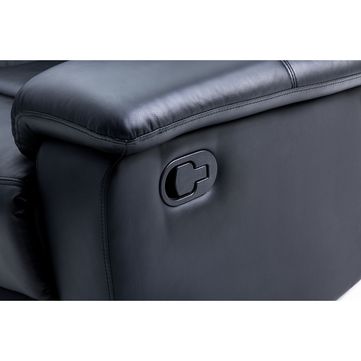 Canapé d'angle 6 places relax manuel simili HELENE