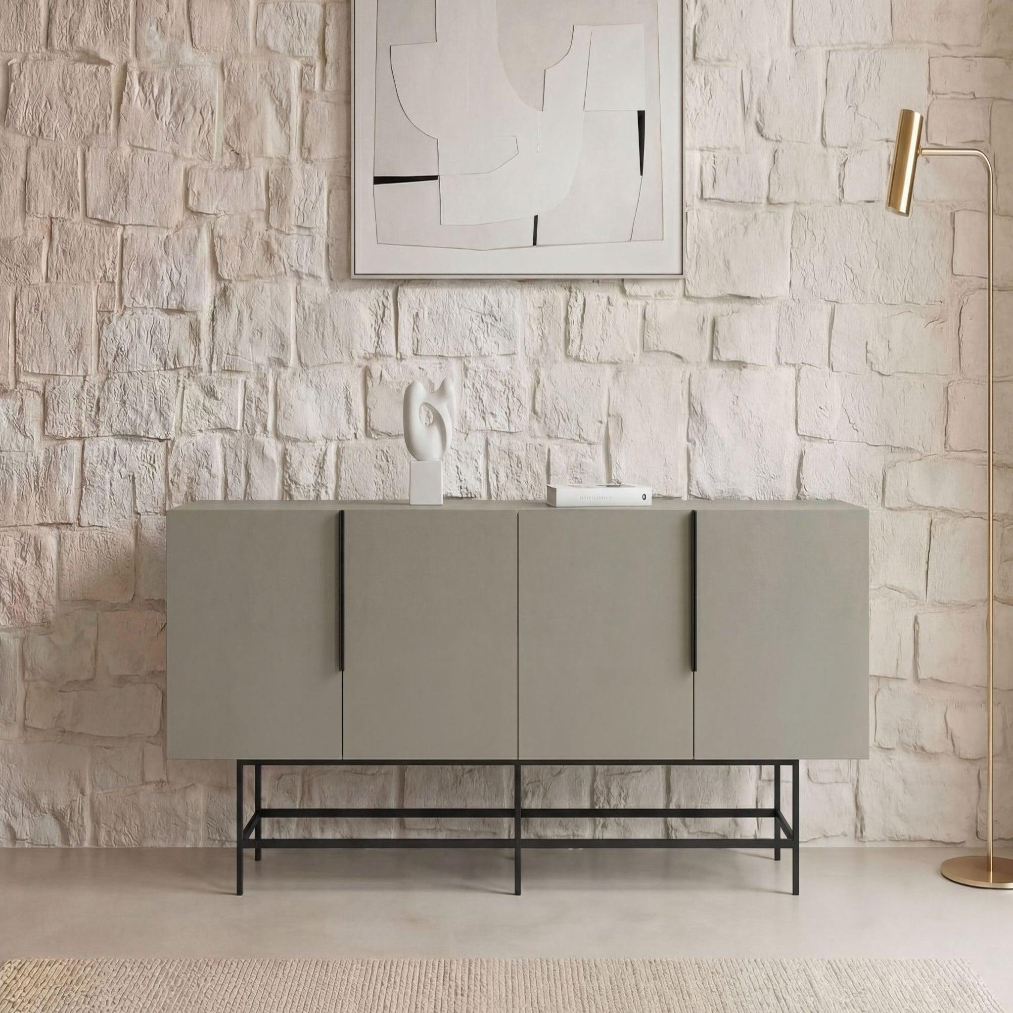 Voir la diapositive 2 : CASANOVA PARIS Soma - buffet 4 portes 200cm en mélamine
