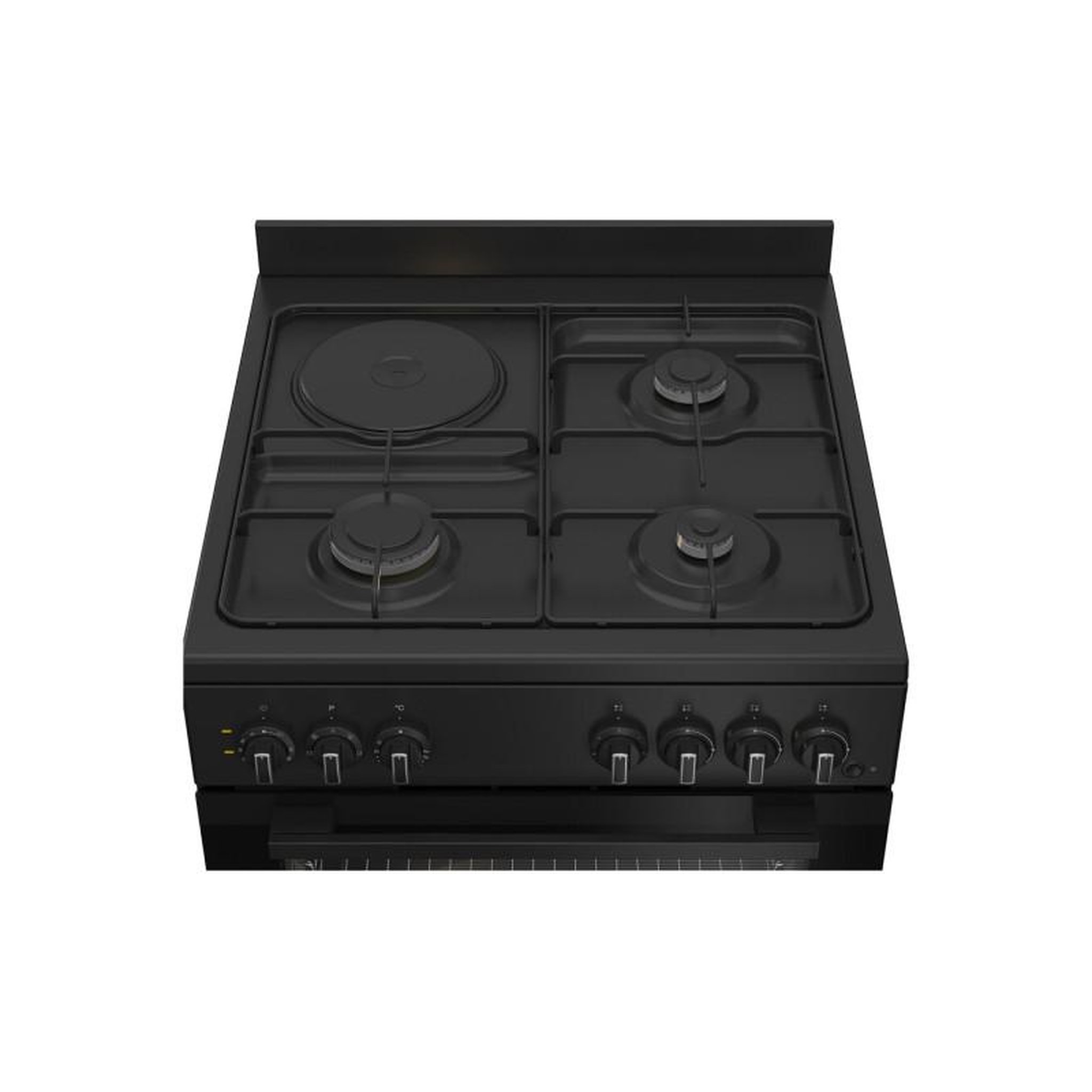 Voir la diapositive 5 : Indesit Cuisinière mixte Indesit I6M5PCB Noir