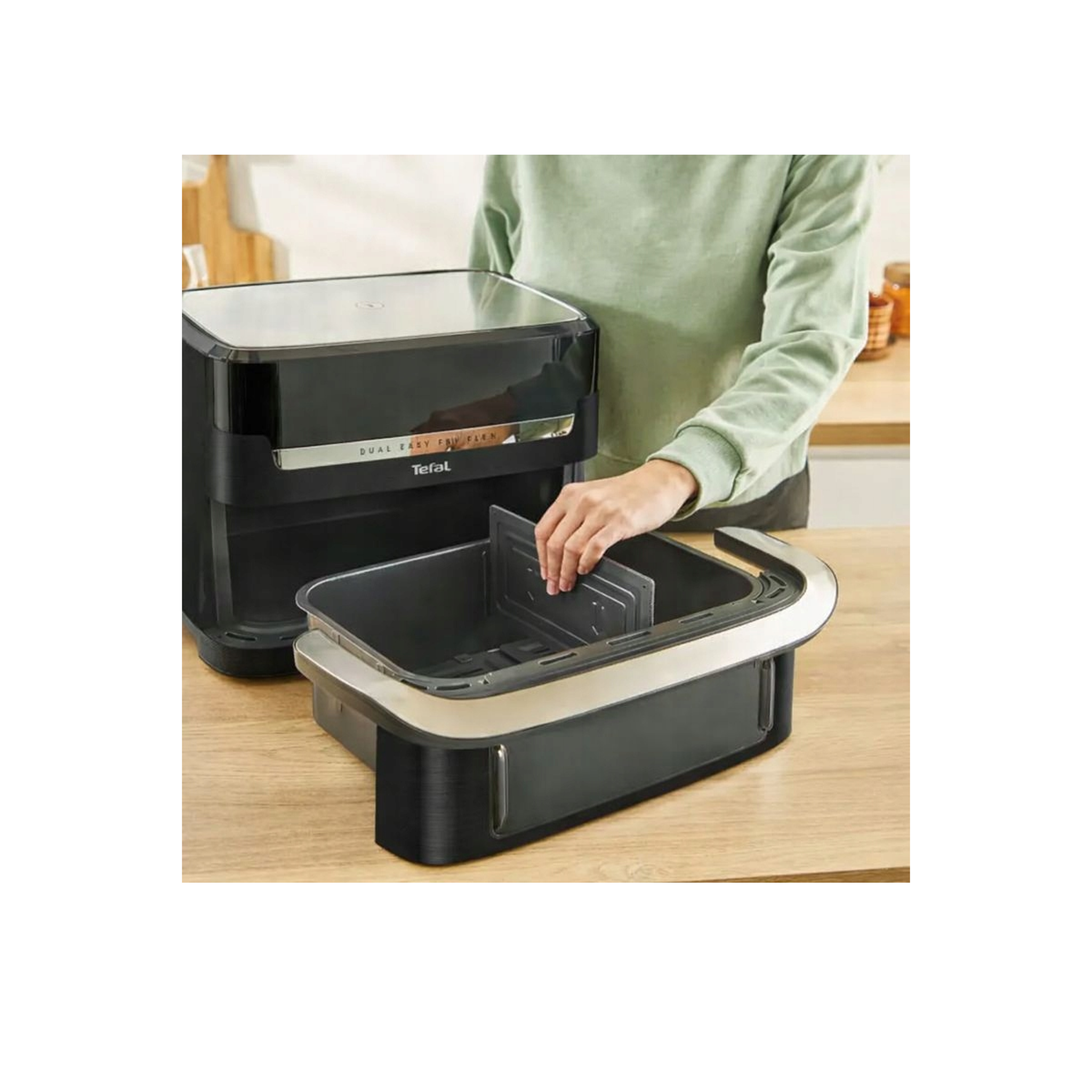 Voir la diapositive 3 : TEFAL friteuse à air dual easy fry flex 9L