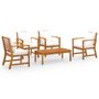 Voir la diapositive 2 : VIDAXL Salon de jardin 5 pcs avec coussin Bois d'acacia solide