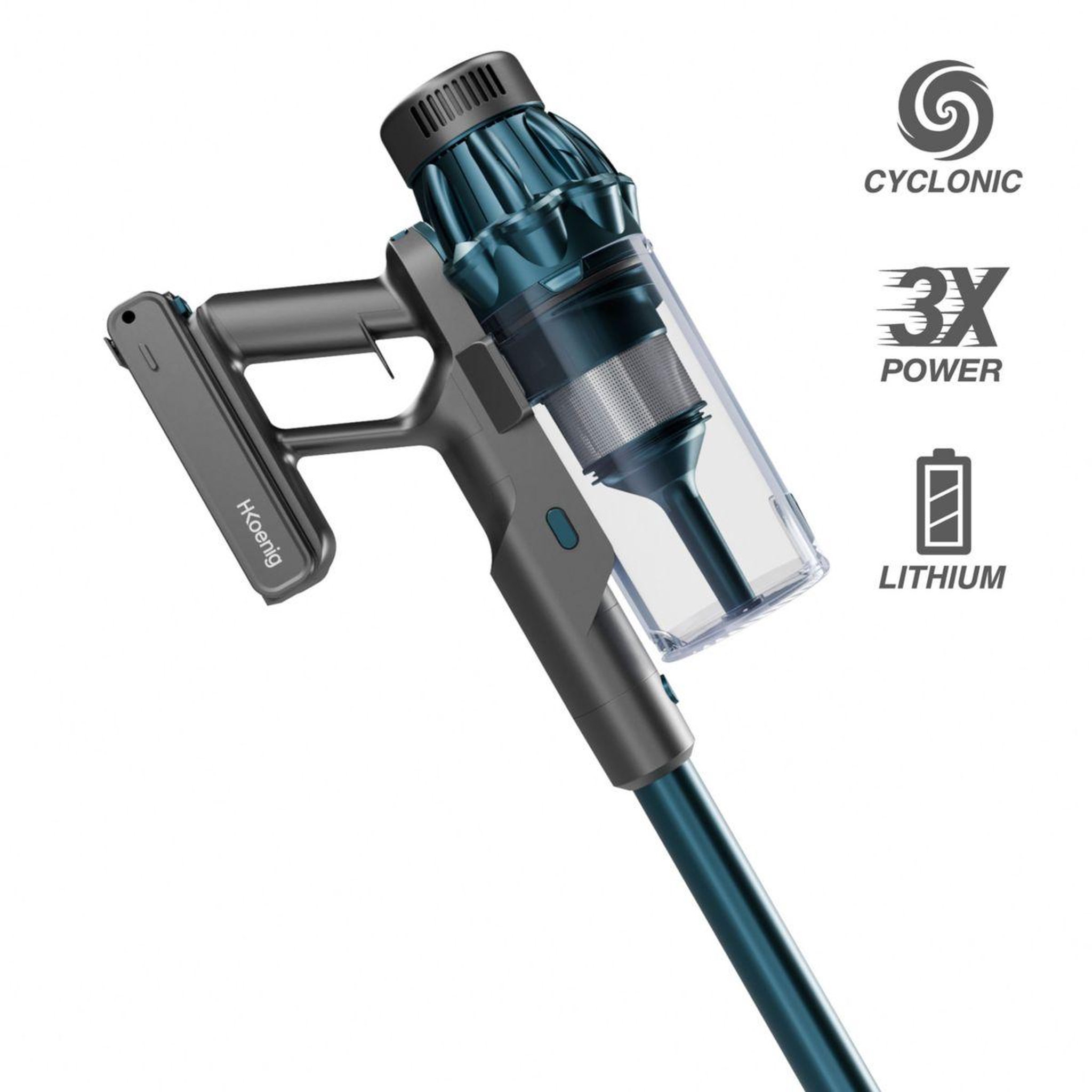 Voir la diapositive 4 : H.Koenig Aspirateur balai upx32u 2 en 1 avec brosse de lavage pour sols durs