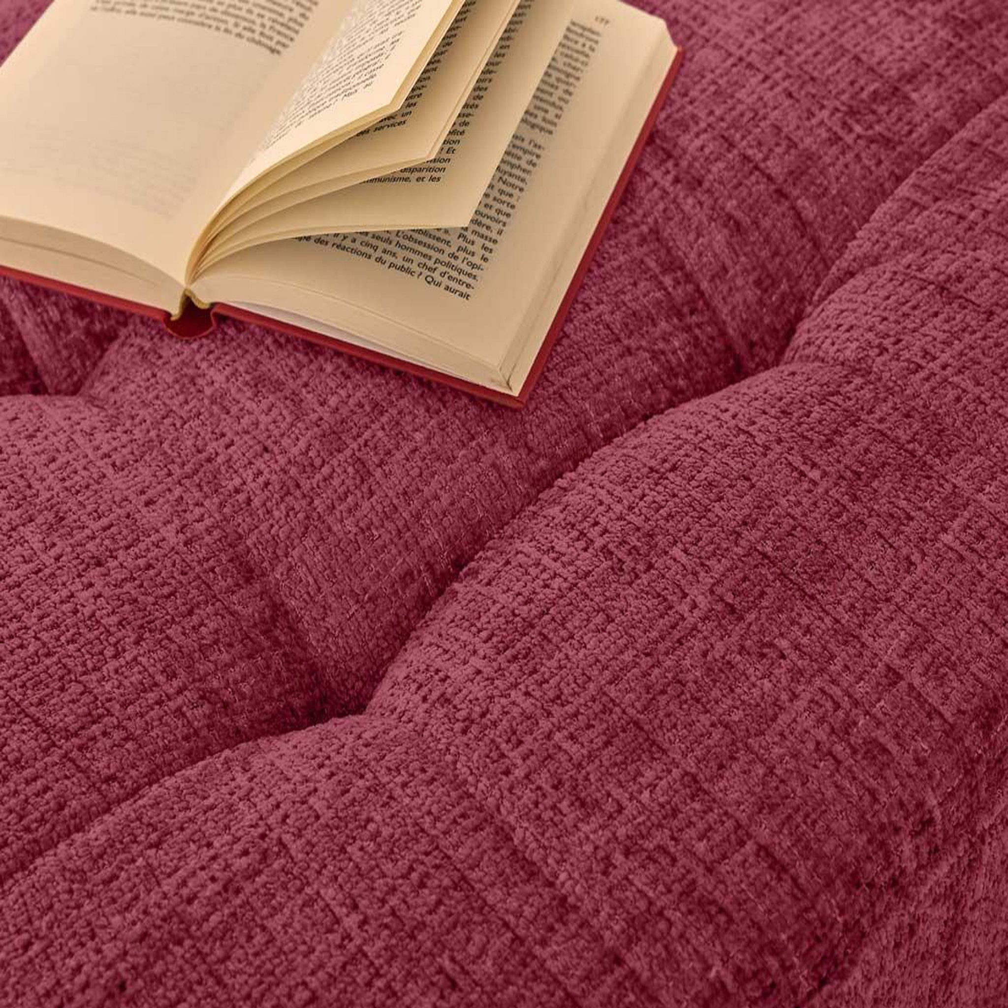 Voir la diapositive 6 : LISA DESIGN Anna - canapé droit 2 places avec poche en velours texturé