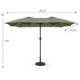 Voir la diapositive 3 : CONCEPT USINE Parasol rectangulaire double 2,7x4,6m vert VENICE