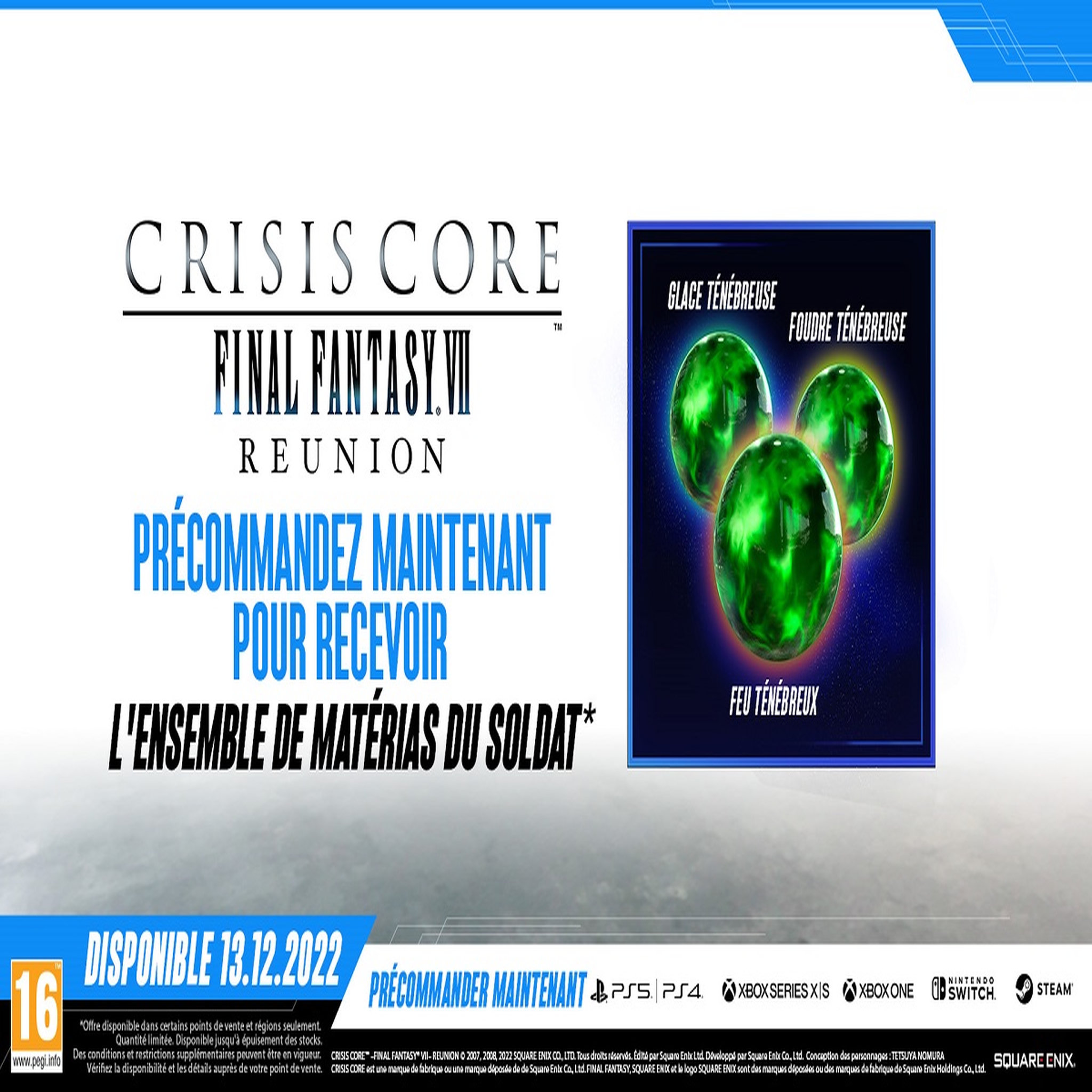 Voir la diapositive 3 : Crisis Core Final Fantasy VII Réunion PS5