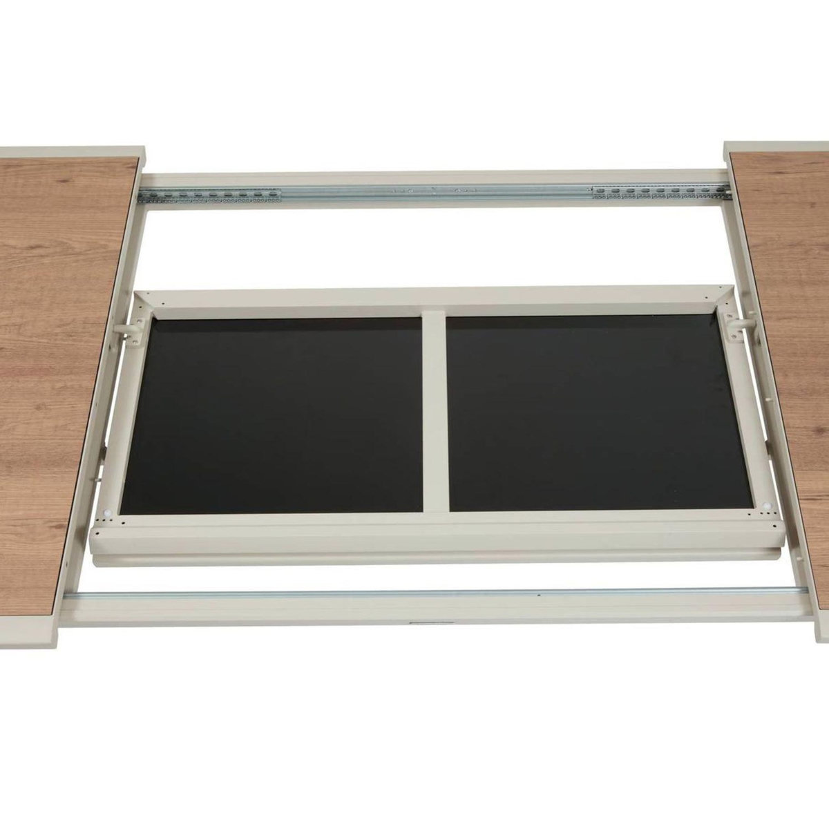 HESPERIDE Table de jardin extensible en aluminium effet bois 10 places PAVANE