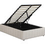 Voir la diapositive 3 : Habitat et Jardin Lit double en velours avec coffre et sommier  Meribel  - Beige - 160 x 200 cm
