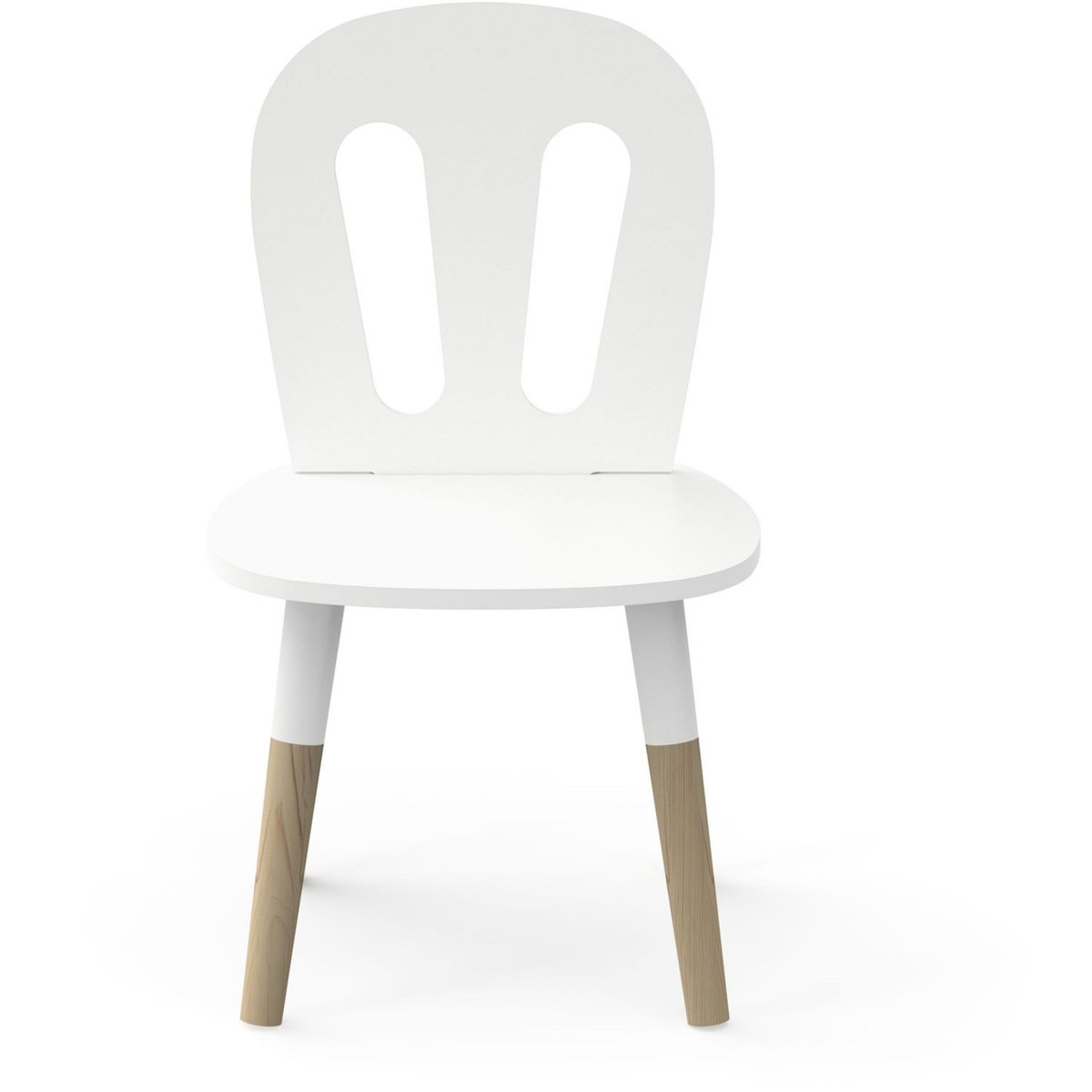 Set enfant 1 table 2 chaises blanc LINIA