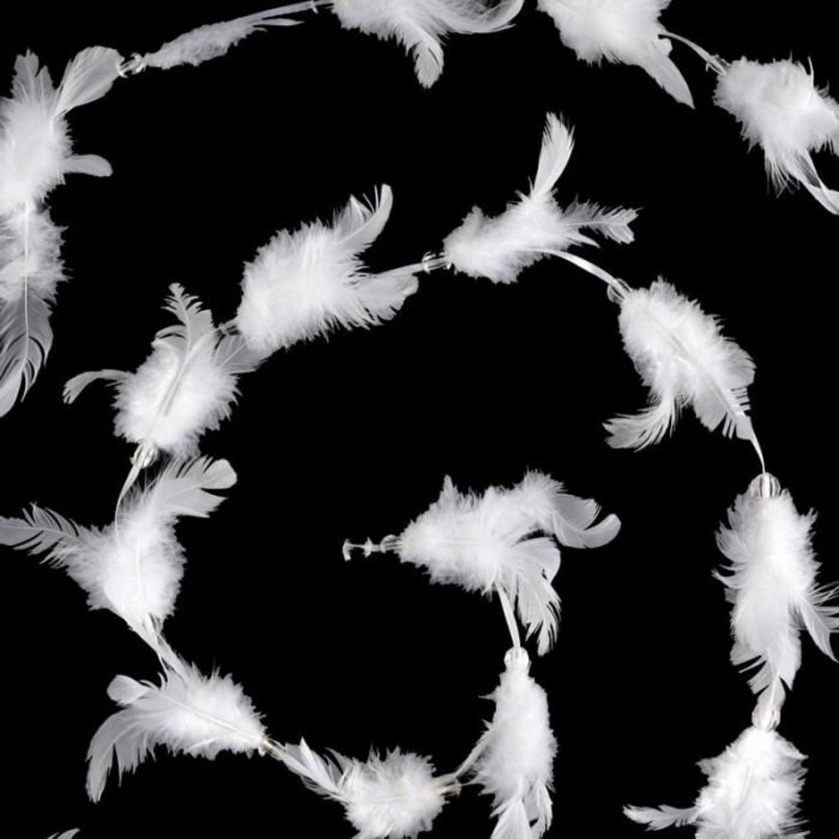 FEERIC LIGHT & CHRISTMAS Guirlande de Noël Plumes  Héritage  200cm Blanc