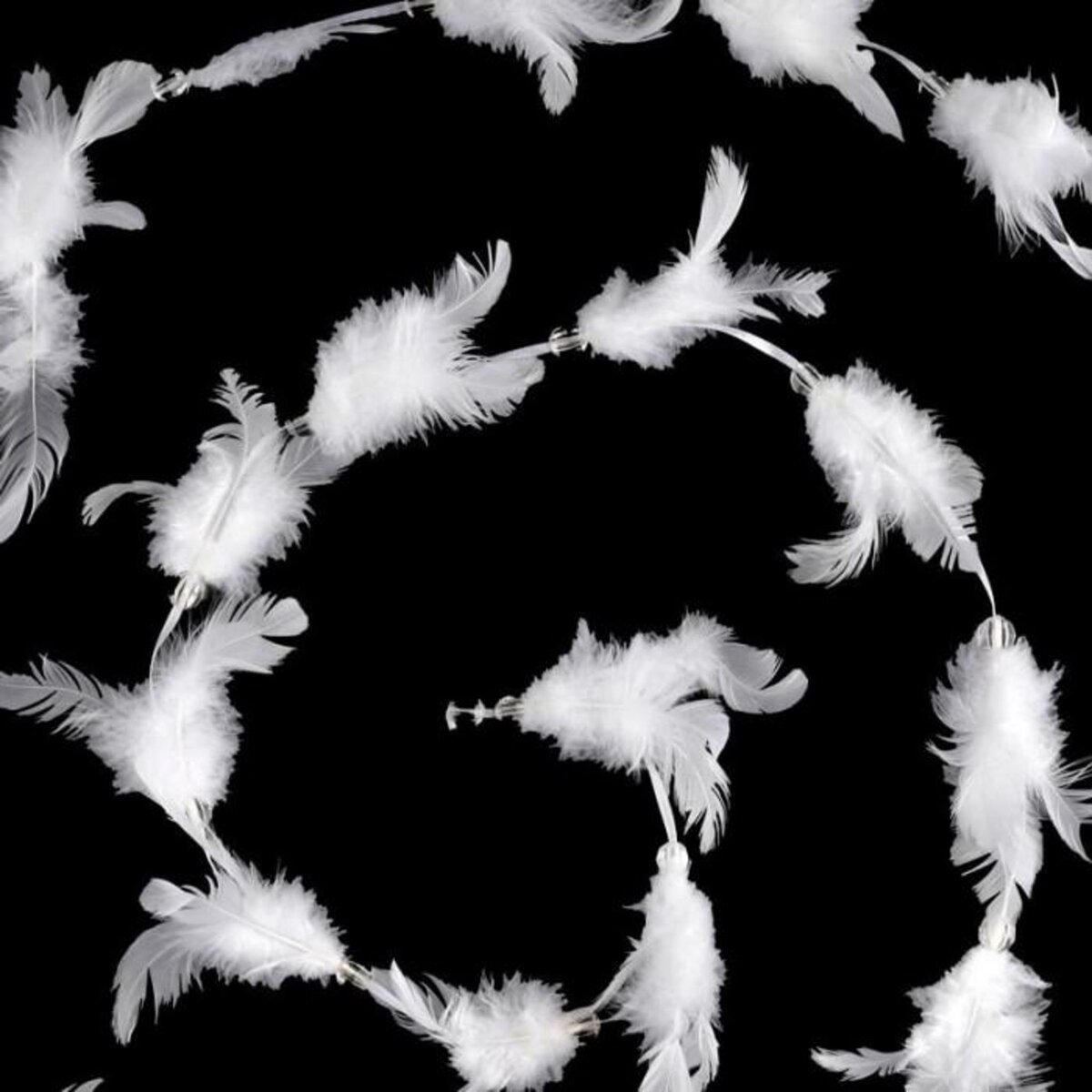FEERIC LIGHT & CHRISTMAS Guirlande de Noël Plumes  Héritage  200cm Blanc