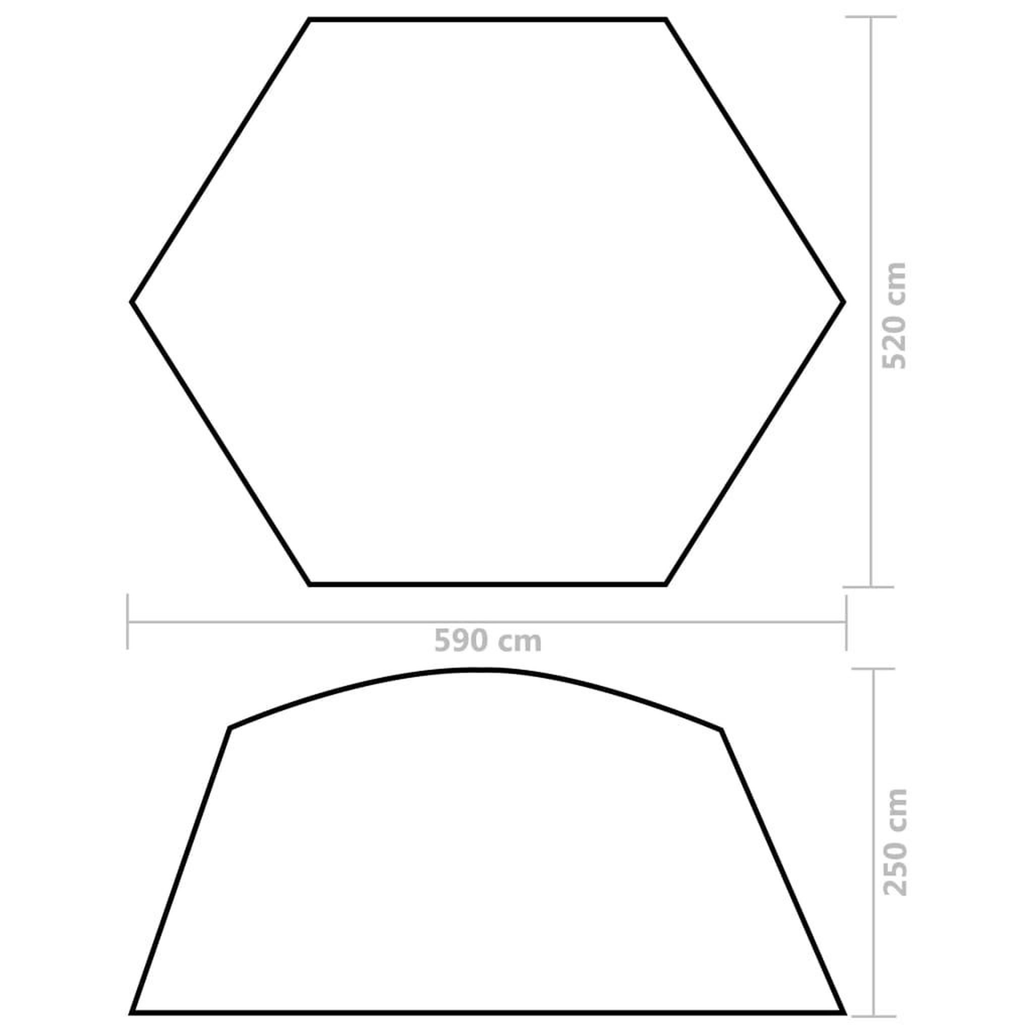 Voir la diapositive 6 : VIDAXL Tente de piscine tissu 590x520x250 cm jaune