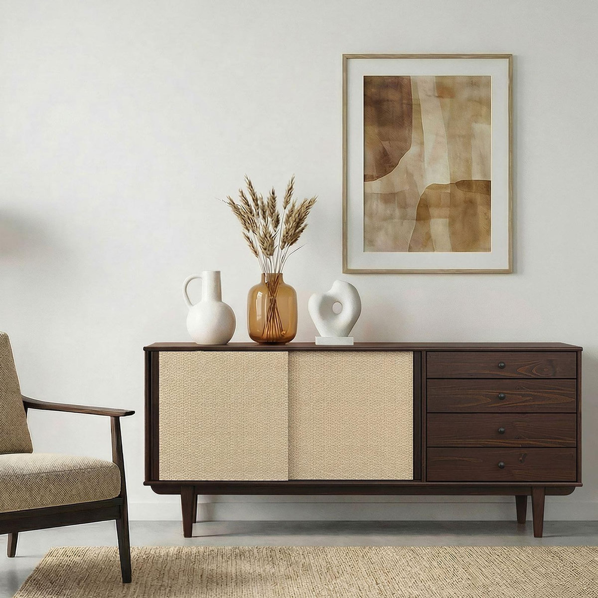 IDIMEX Buffet SIMONA L 175 cm en bois massif