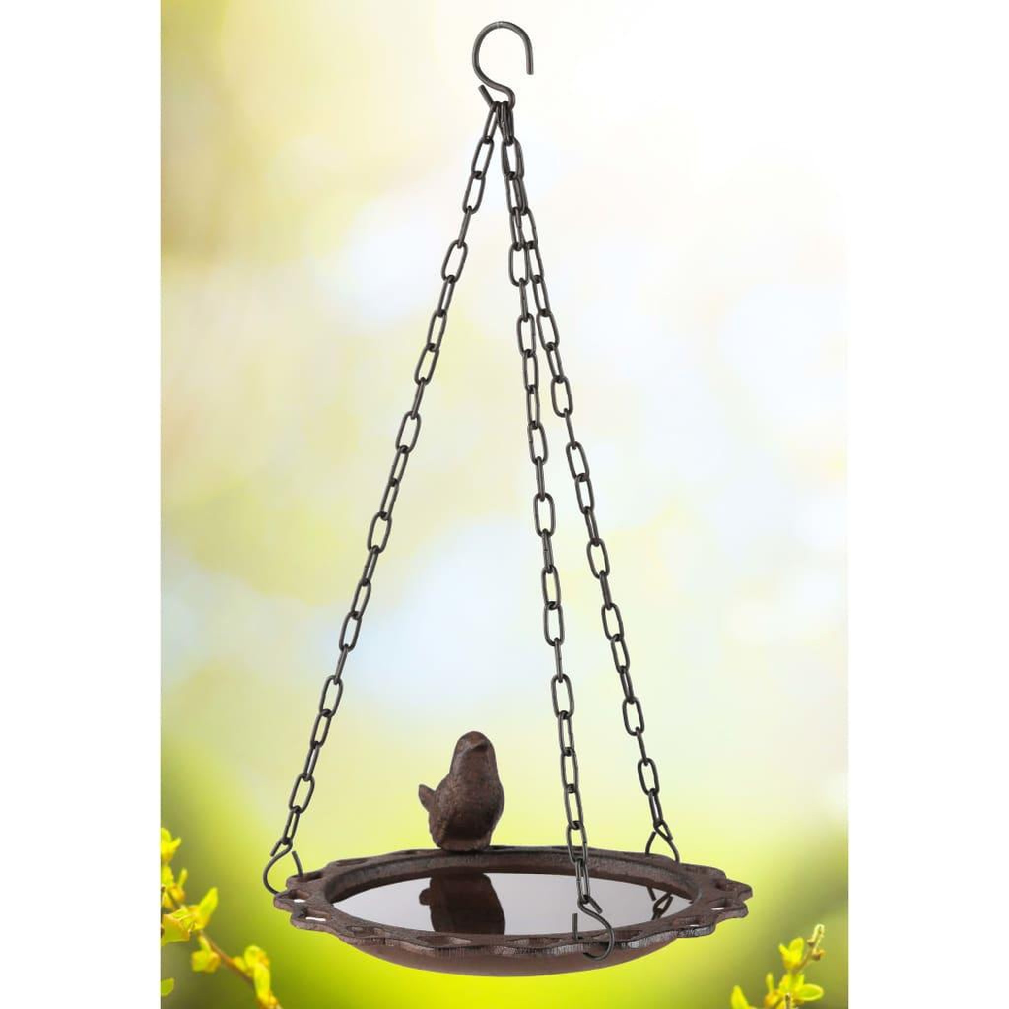 Voir la diapositive 3 : HI HI Baignoire suspendue pour oiseaux 20,5 cm Marron