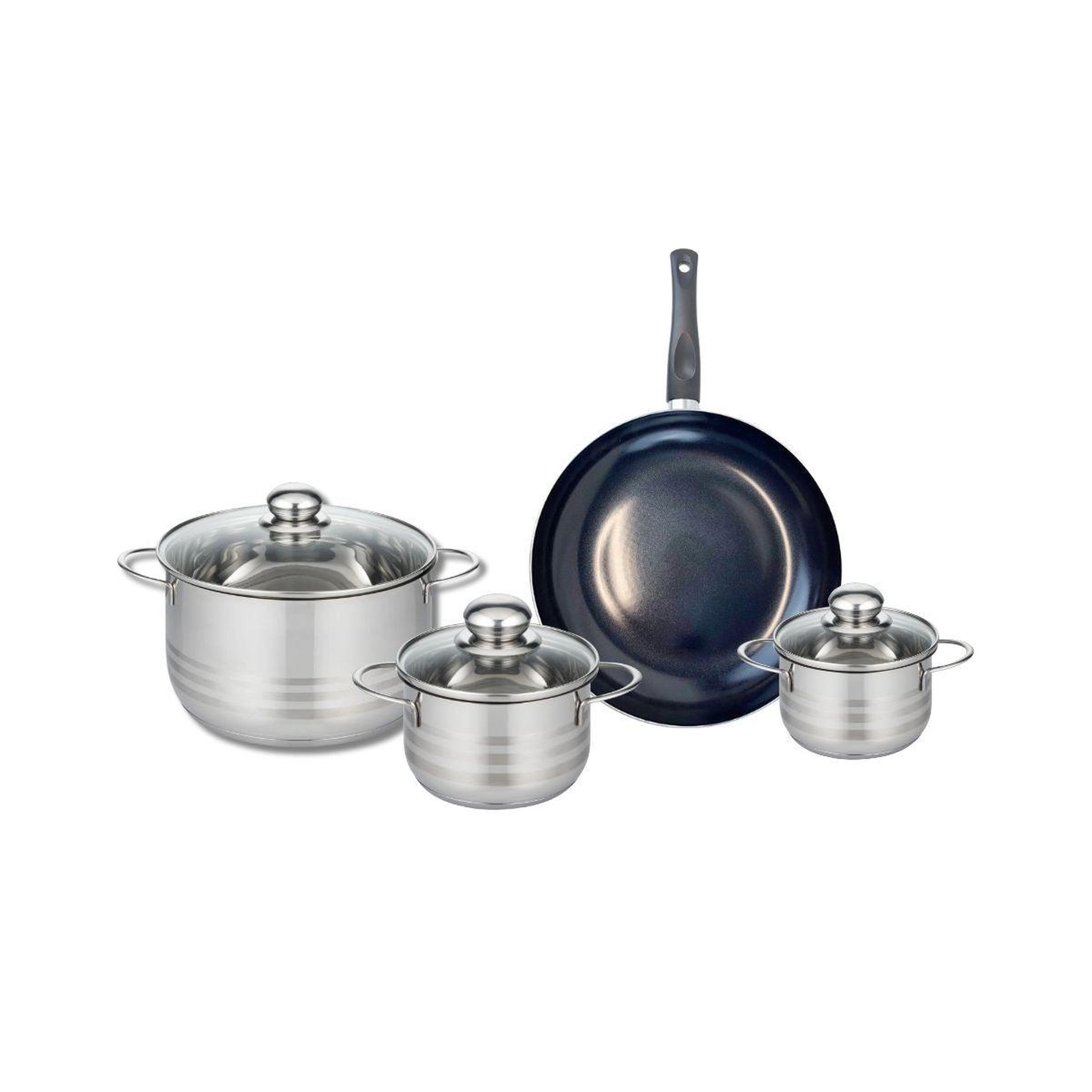 ELO Ensemble de 1 poêle de cuisson 24 cm et 3 faitouts 12, 14 et 20 cm elo prima brillant