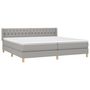 Voir la diapositive 3 : VIDAXL Sommier a lattes de lit avec matelas Gris clair 200x200cm Tissu