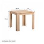 Voir la diapositive 2 : HomeStyle4U Table à Manger en Chêne 80x80 cm pour 4 Personnes - Design Moderne et Compact