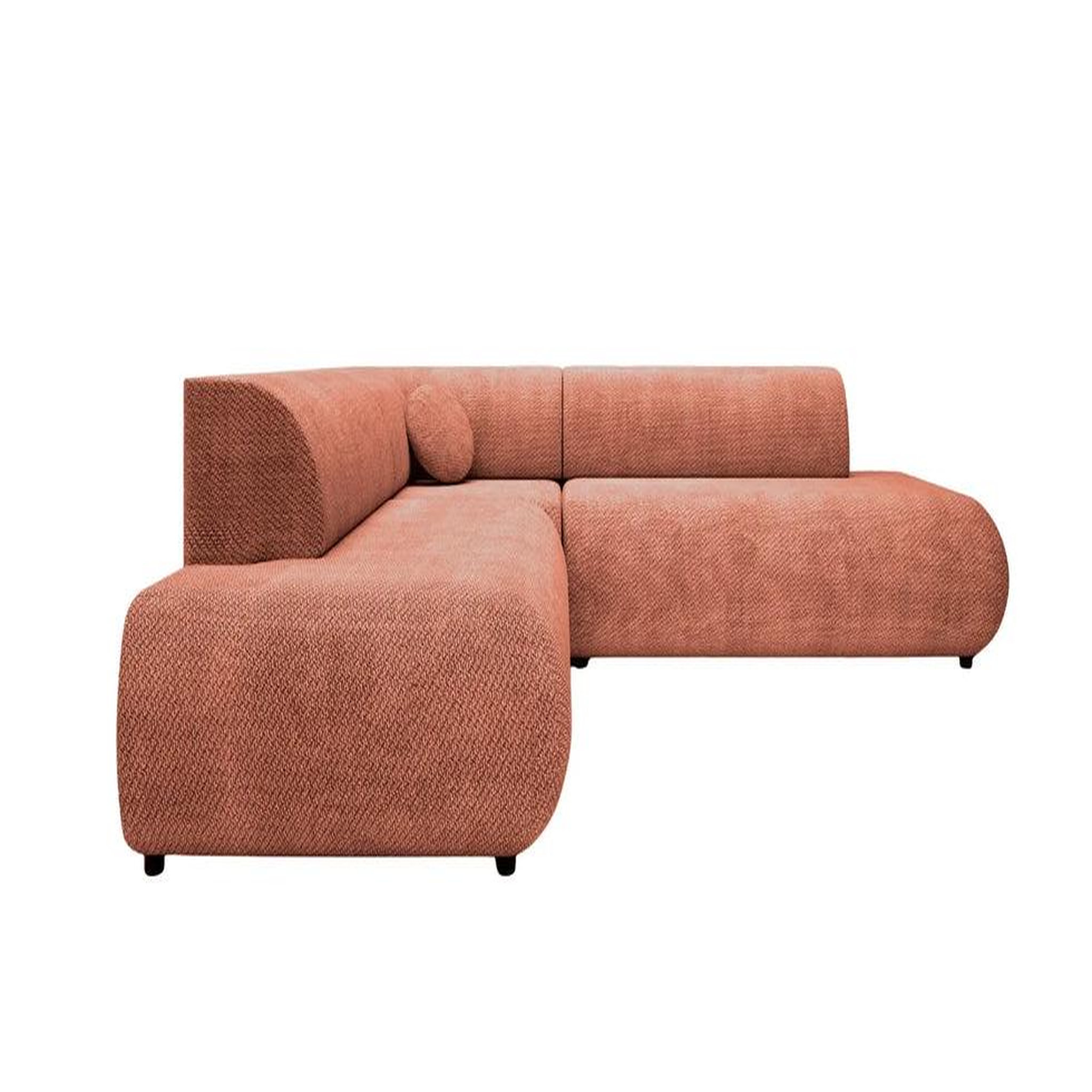 CASANOVA PARIS LEVI - Canapé panoramique convertible tissu lisse. Coloris disponibles : Gris, Vert, Marron, Orange, Beige, Bleu